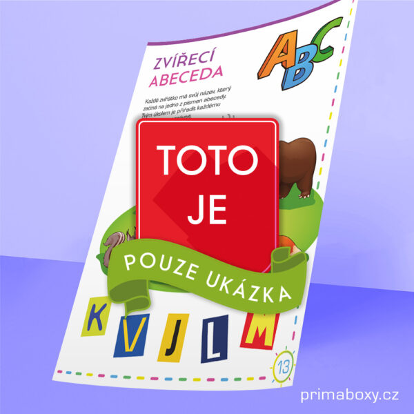 V lese - vzdělávací list Zvířecí abeceda